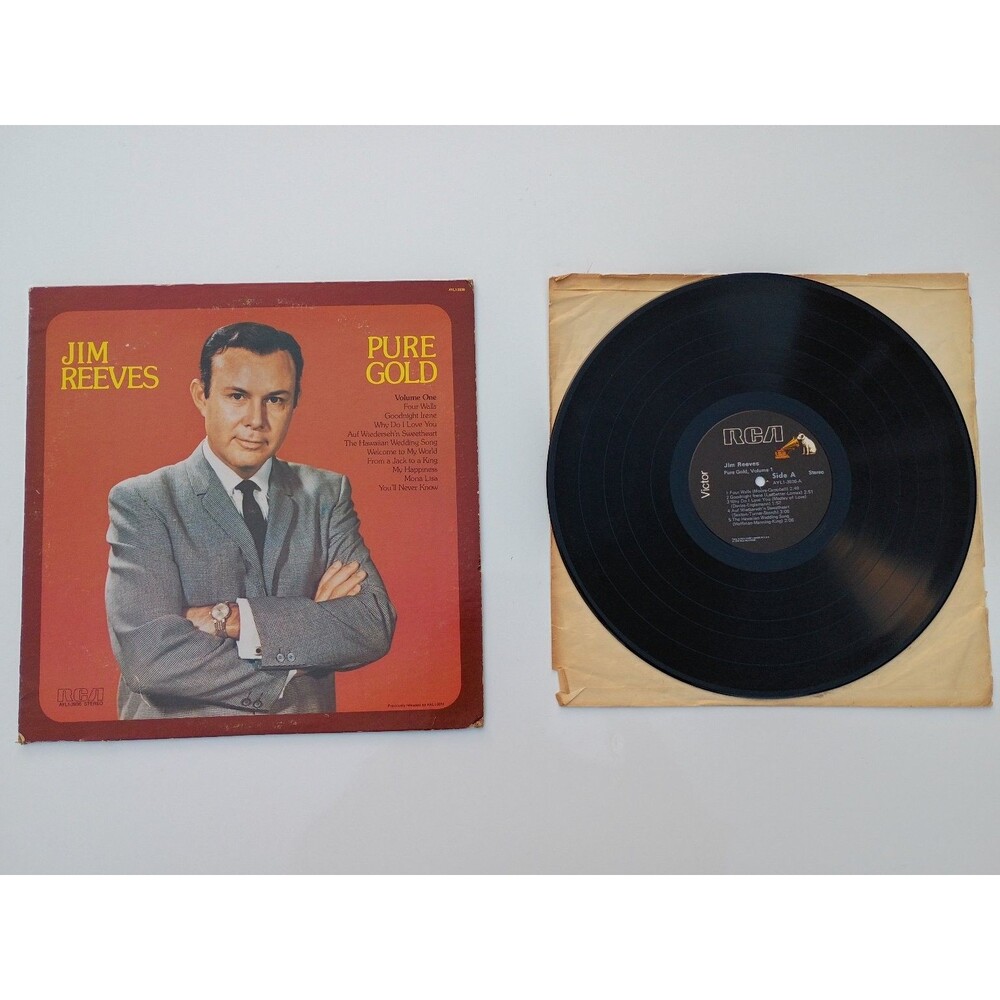 Jim Reeves – Pure Gold LP Record 1968 RCA Victor Country 33⅓ RPM